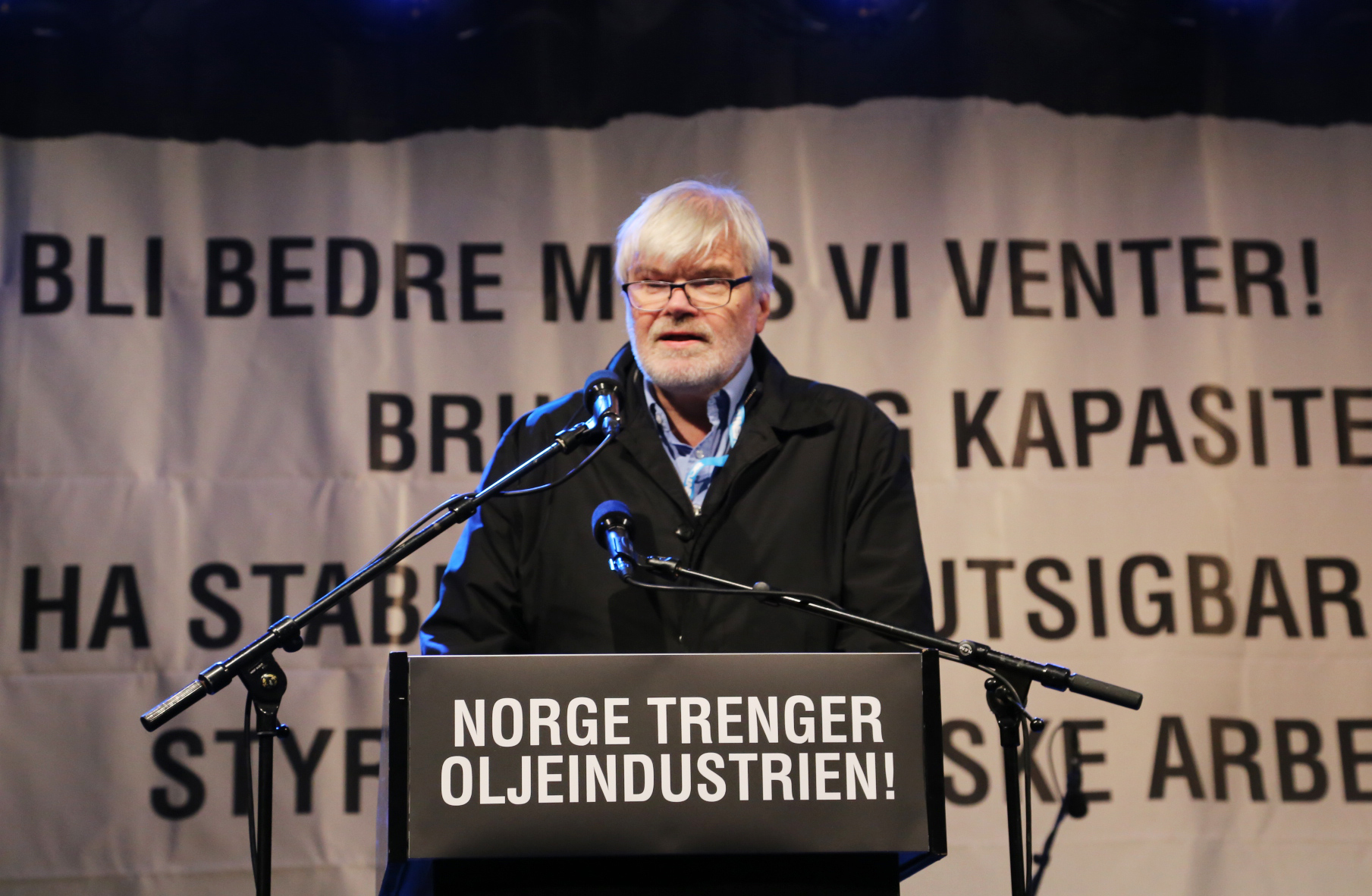 Forbundsleder Leif Sande stiller krav til regjeringen. Foto: Jarle Vines