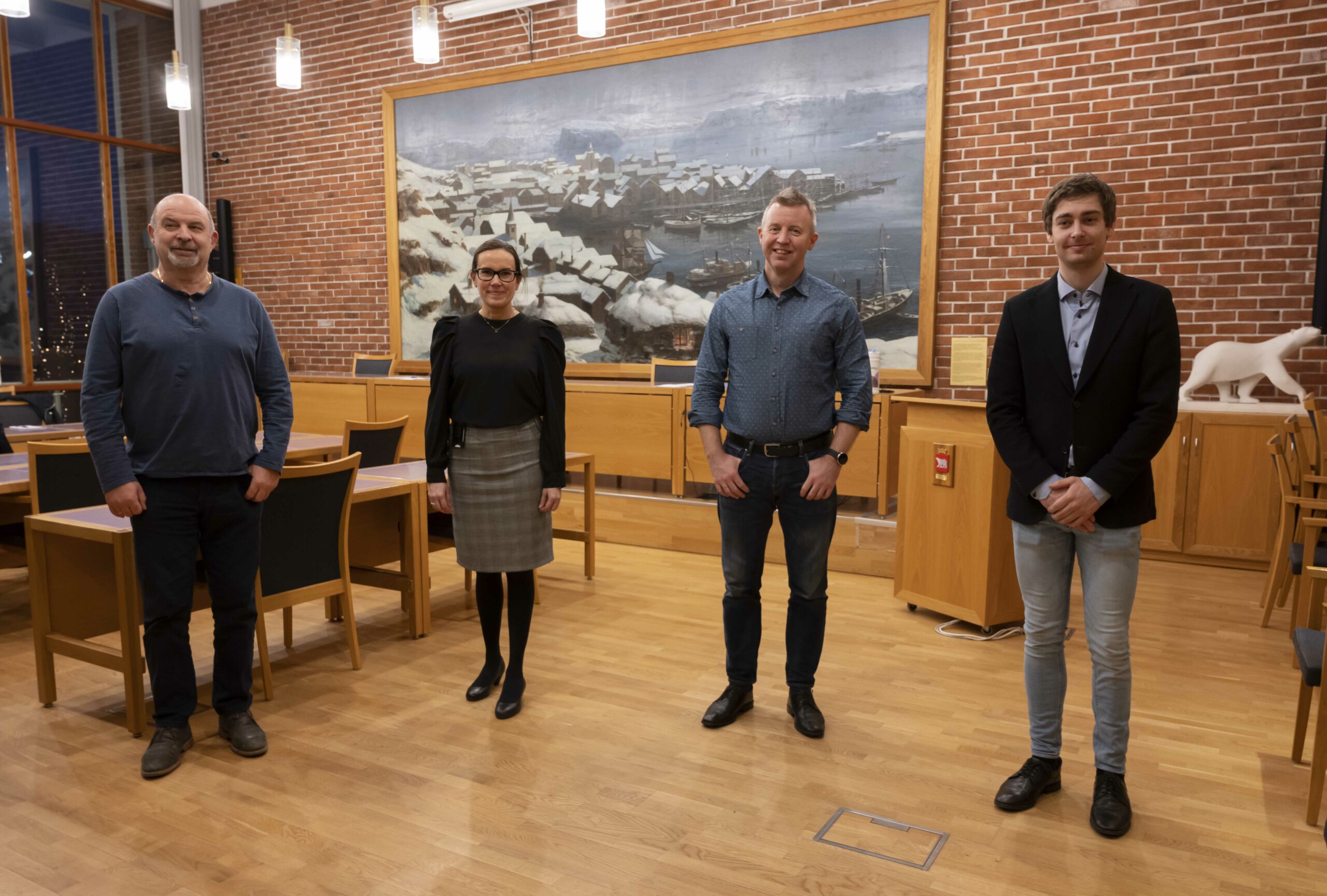 Industri Energi hadde blant annet møte med ordfører i Hammerfest Marianne Sivertsen Næss (nr2 fv) og understrekte viktigheten av å få anlegget i drift igjen. Foto: Atle Espen Helgesen