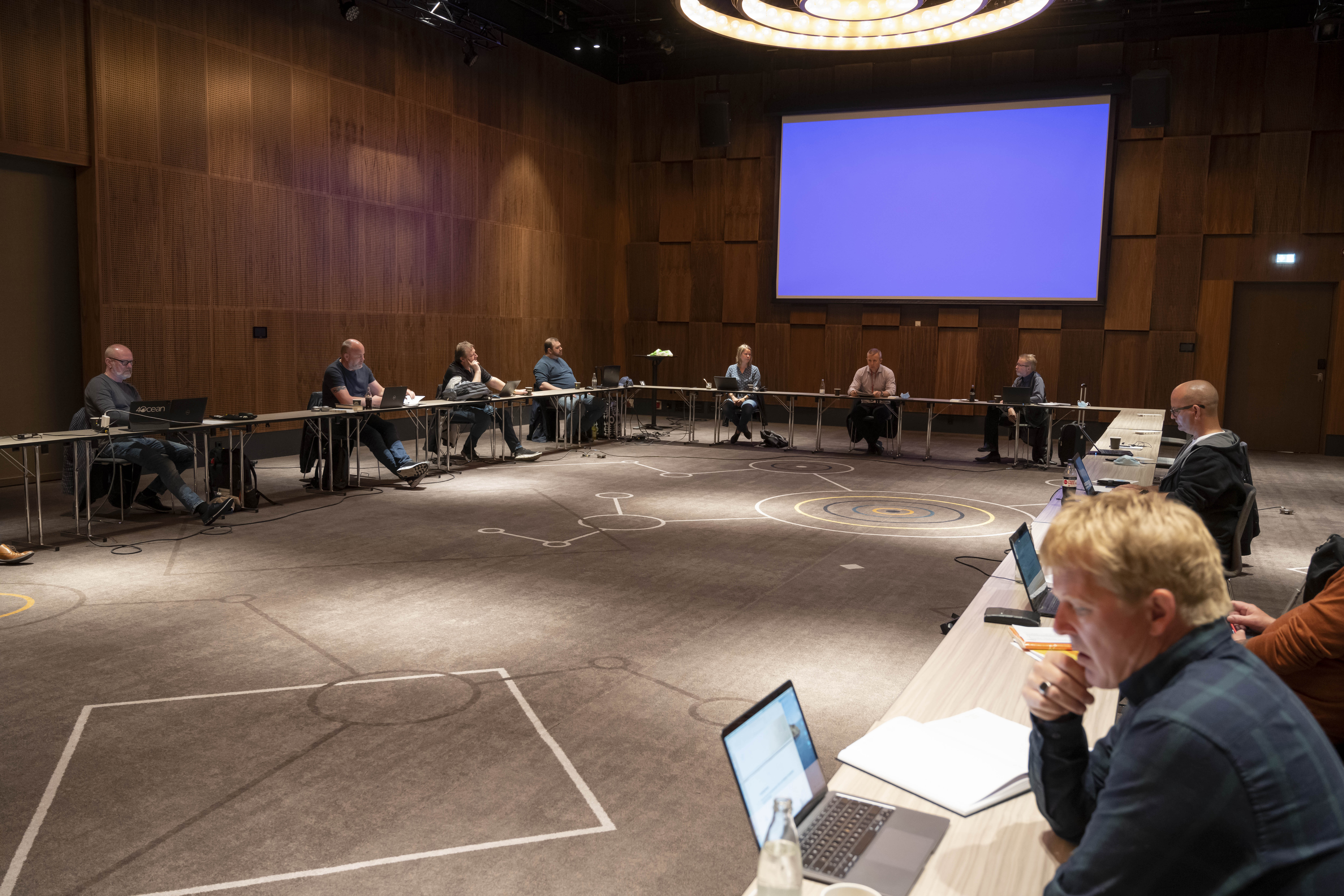 Industri Energis forhandlingsutvalg er samlet på et hotell i Oslo. Foto: Atle Espen Helgesen
