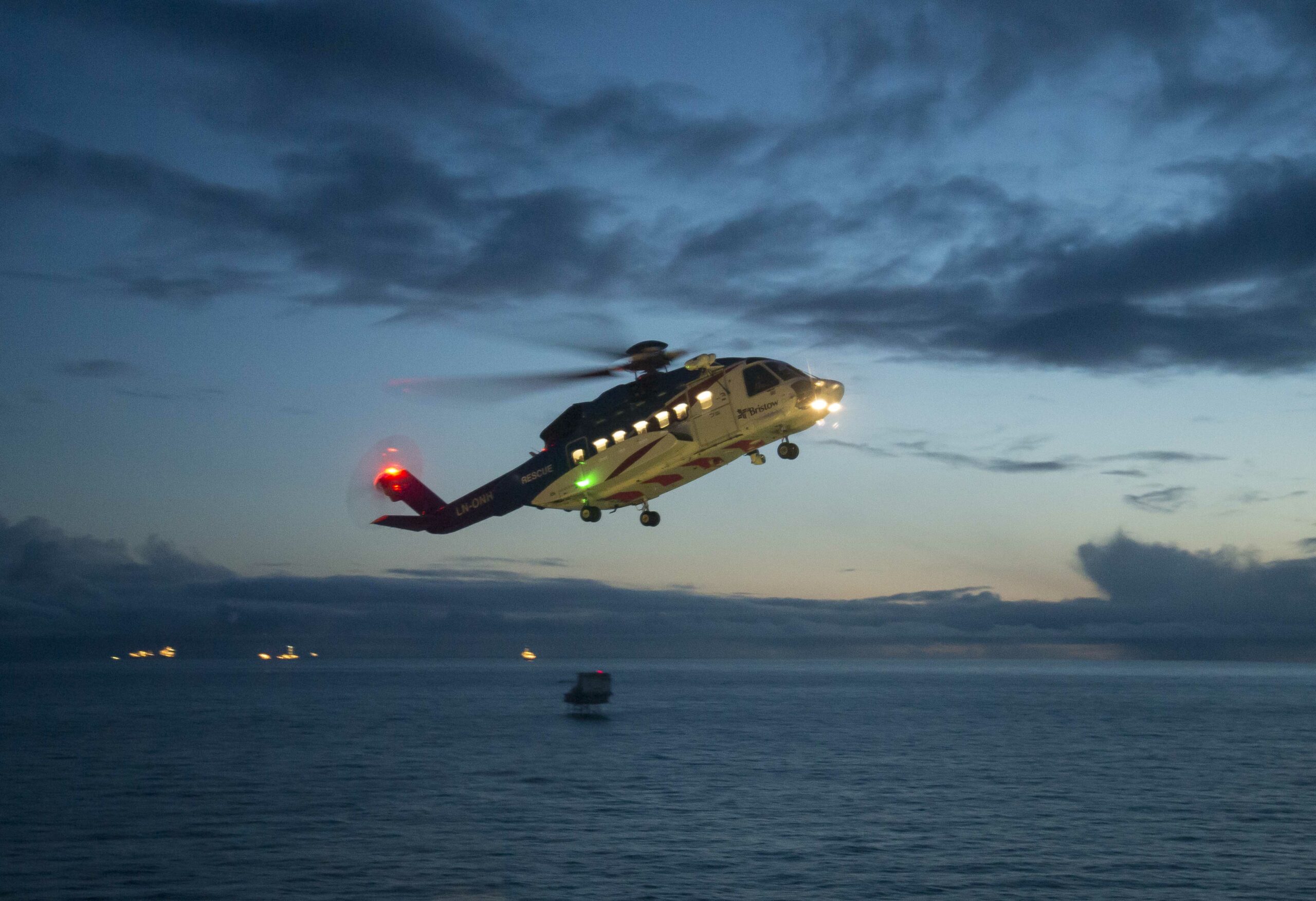 Arbeidshesten i offshoretrafikken, en Sikorsky S92A, under landing på Ekofisk. Arkivfoto: Atle Espen Helgesen