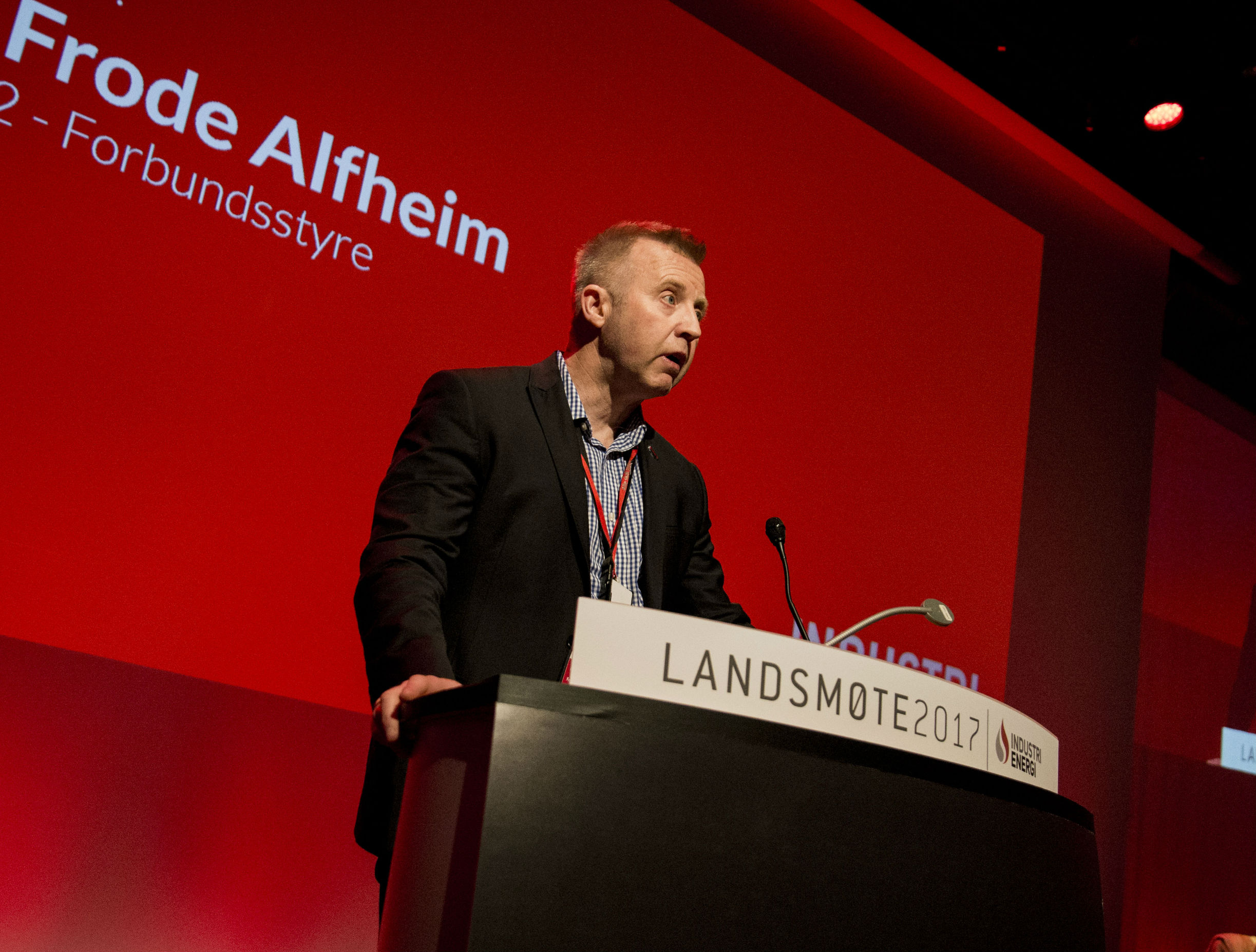 Frode Alfheim, nyvalgt leder i Industri Energi. Foto: Leiv Martin Green.