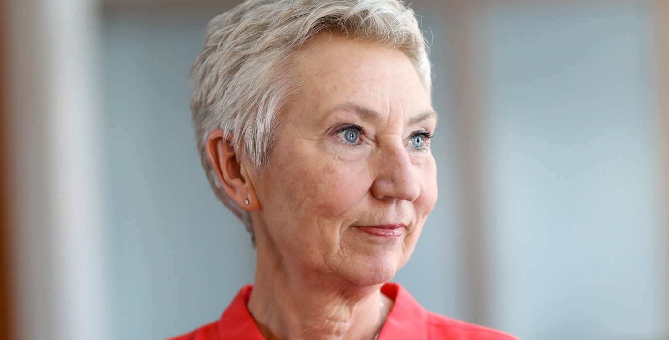 Peggy Hessen Følsvik (60) er valgt til ny LO-leder frem til neste års kongress. Foto: LO